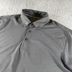 Walter Hagen Athletic Golf Polo Shirt Gray Collared Stretch Medium Clean Short